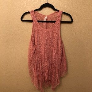 Free People Sheer Flared Top